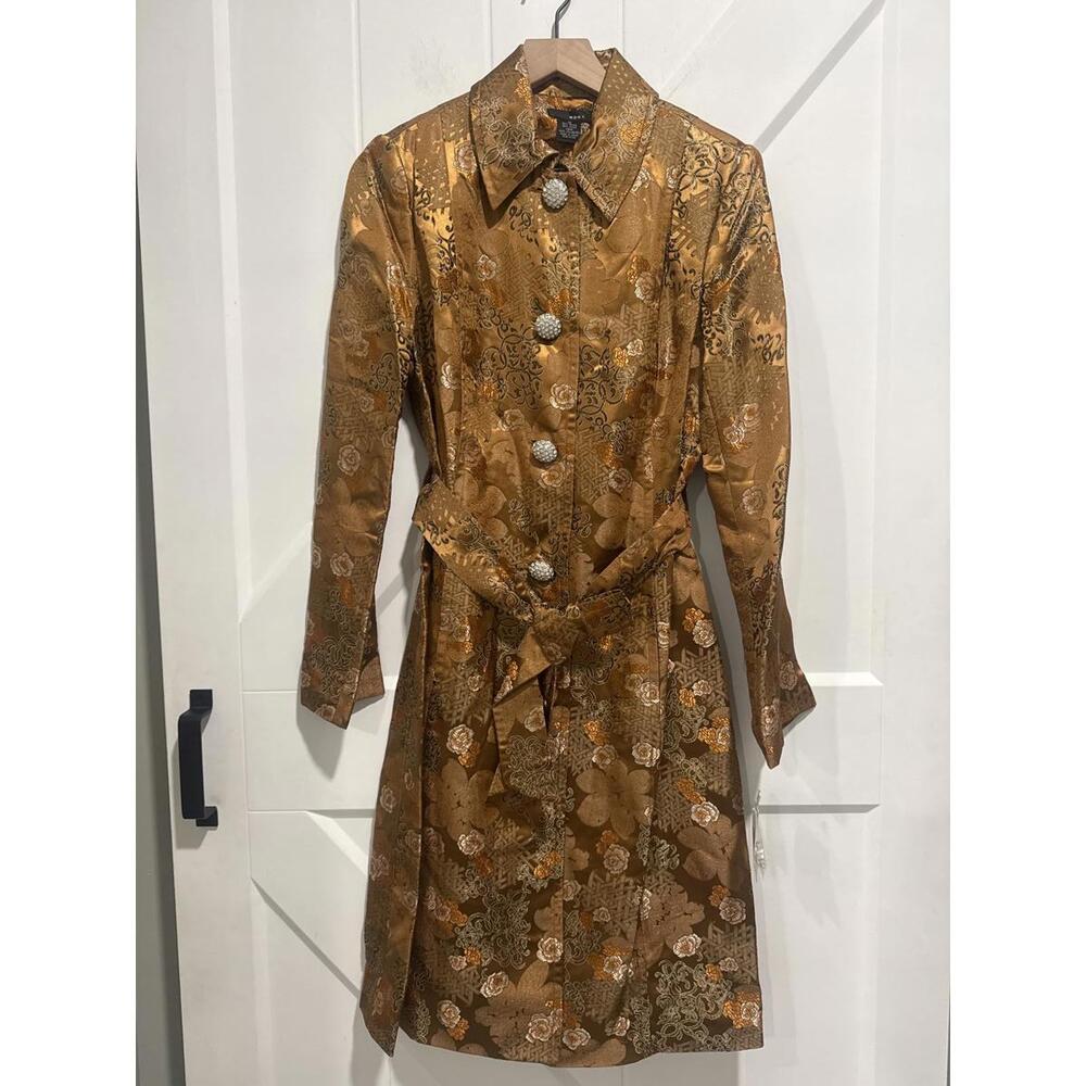 W.D.N.Y. Women's Vintage Inspired NWT Button-Up Trench Coat Dress, Size 10